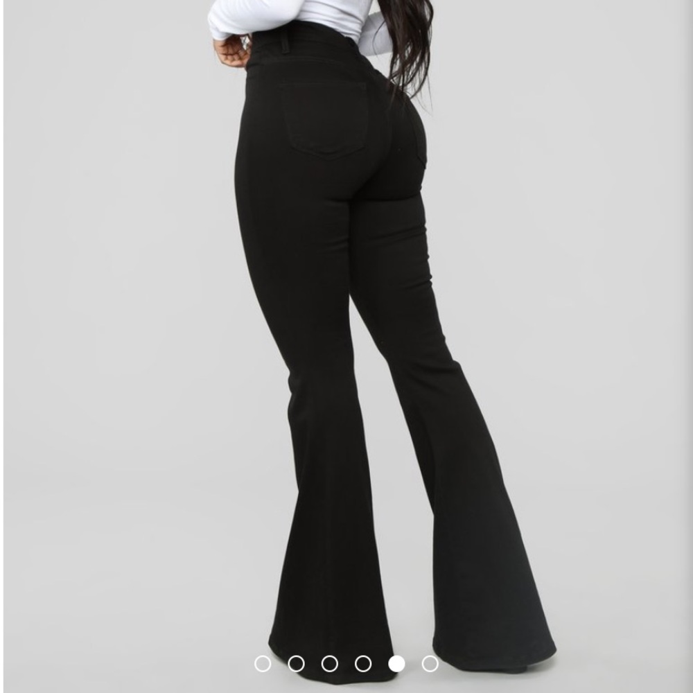 Black bell bottom jeans